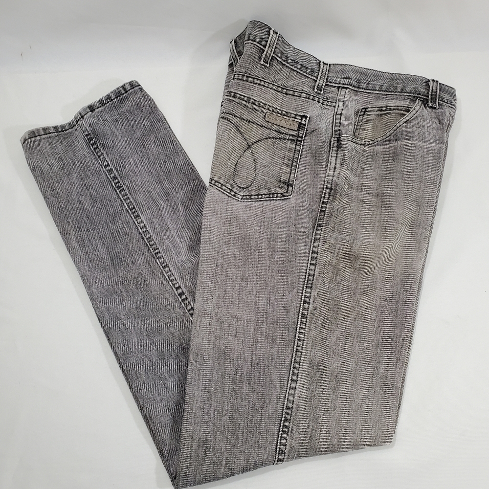 Vintage 90's Calvin Klein Mens Straight Leg Jeans W36xL34 Gray Wash Denim Pants